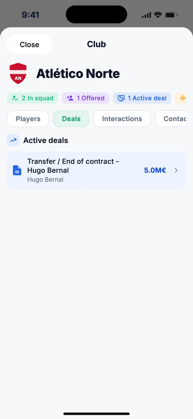wiqo · Your deals with the club