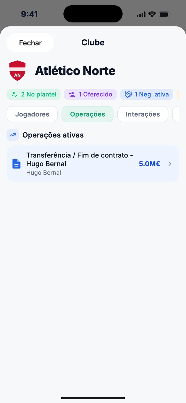 wiqo · As tuas operações com o clube