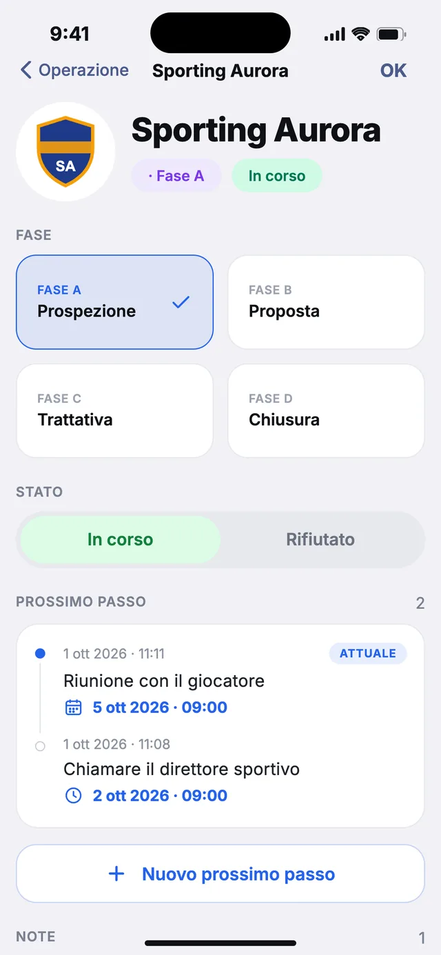wiqo · Storico dei passi