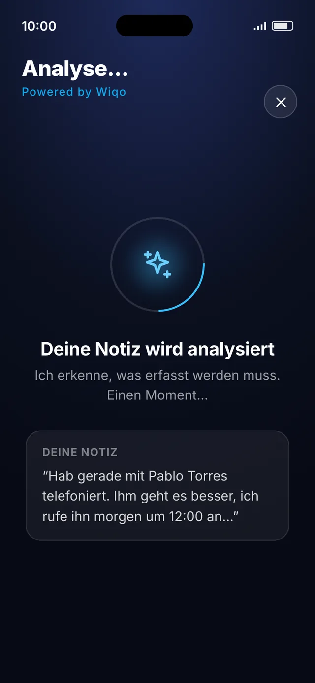 wiqo · Die KI analysiert es