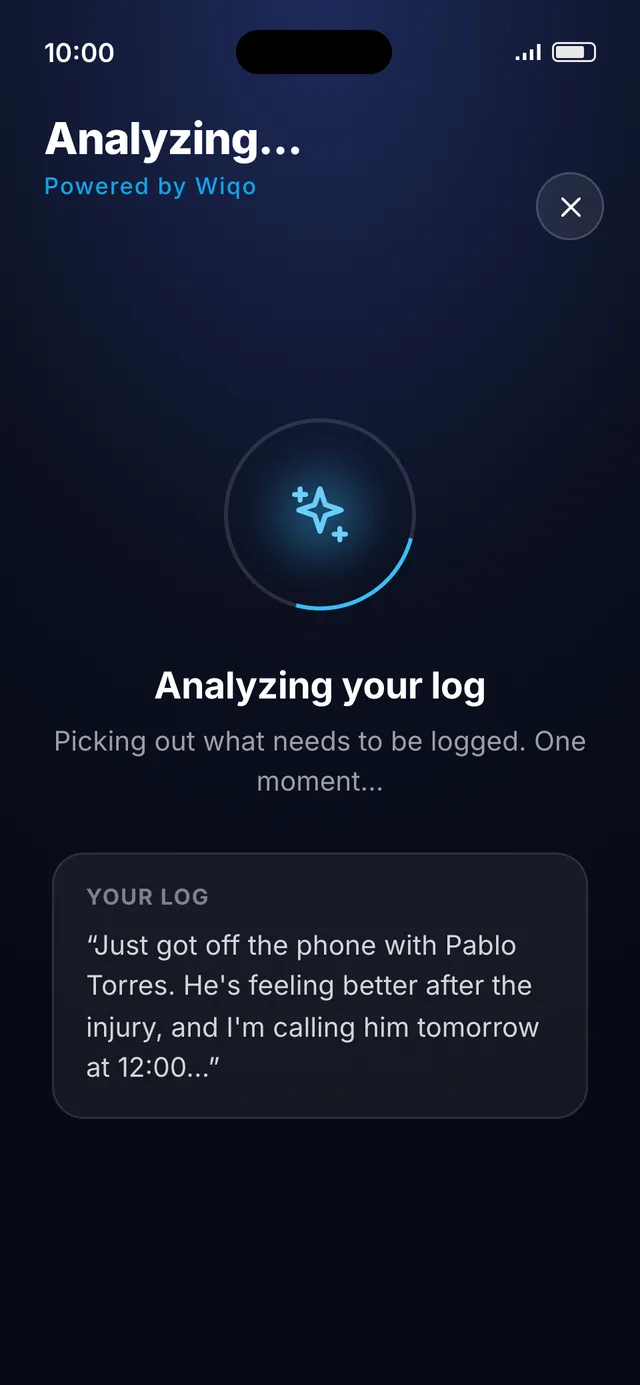 wiqo · The AI analyses it
