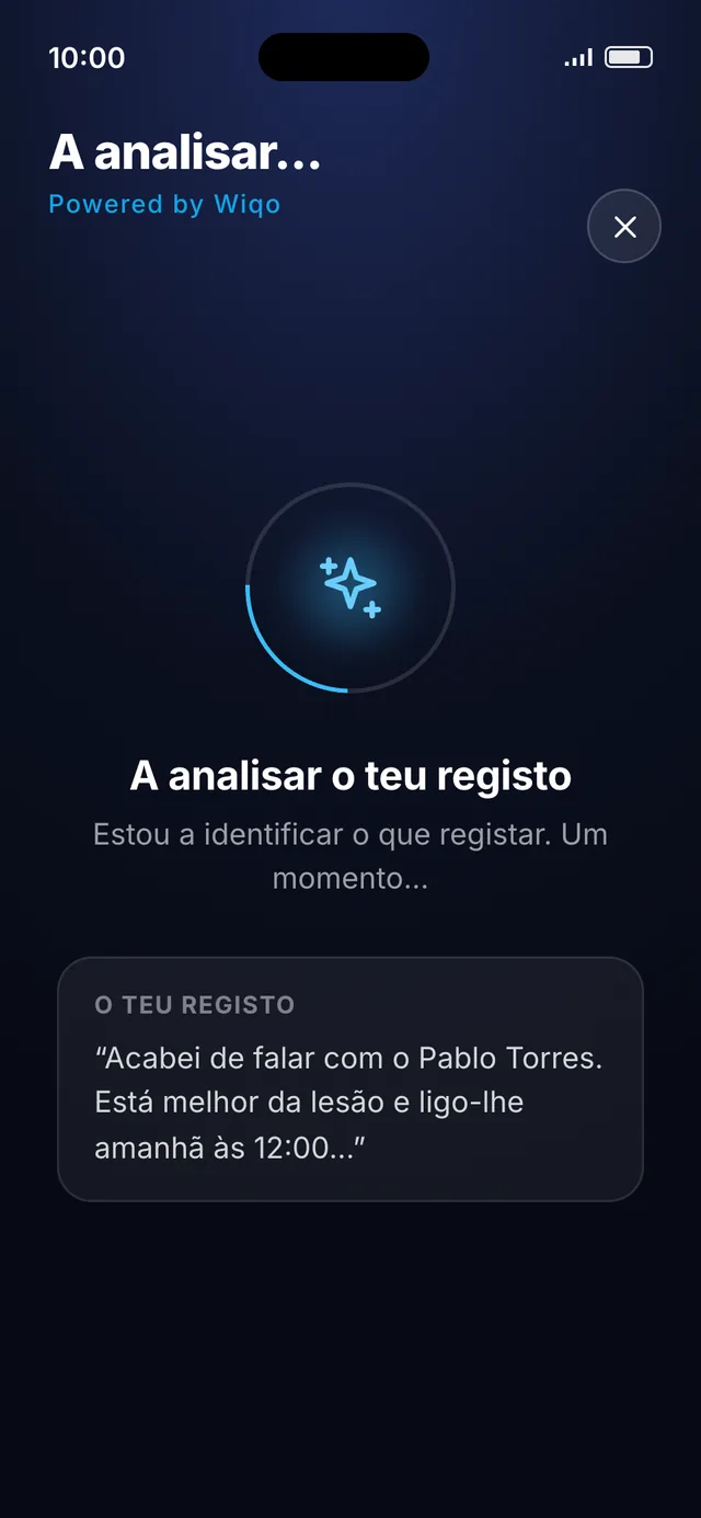 wiqo · A IA analisa