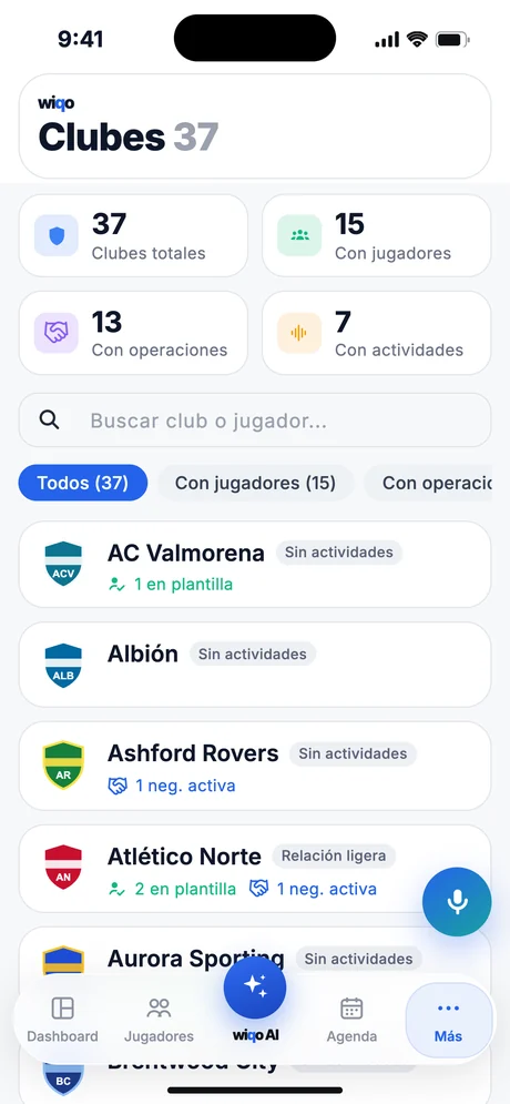wiqo · Clubes